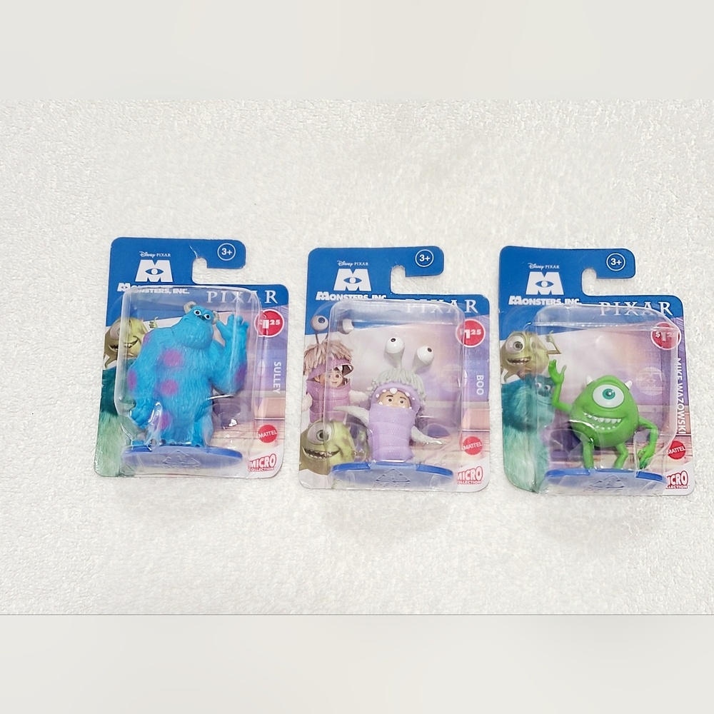 Monster's Inc Sulley Mike Boo 3 Piece Toy Lot